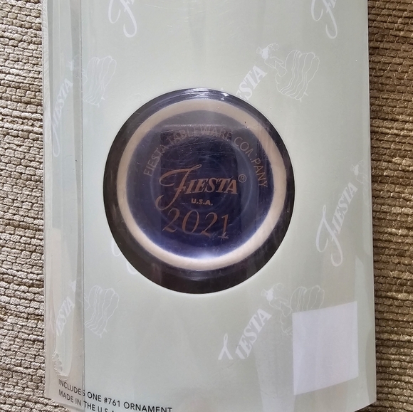 Fiesta NIB Twilight Blue First Fire Commemorative 2021 Ornament Mini-Plate - Picture 2 of 3